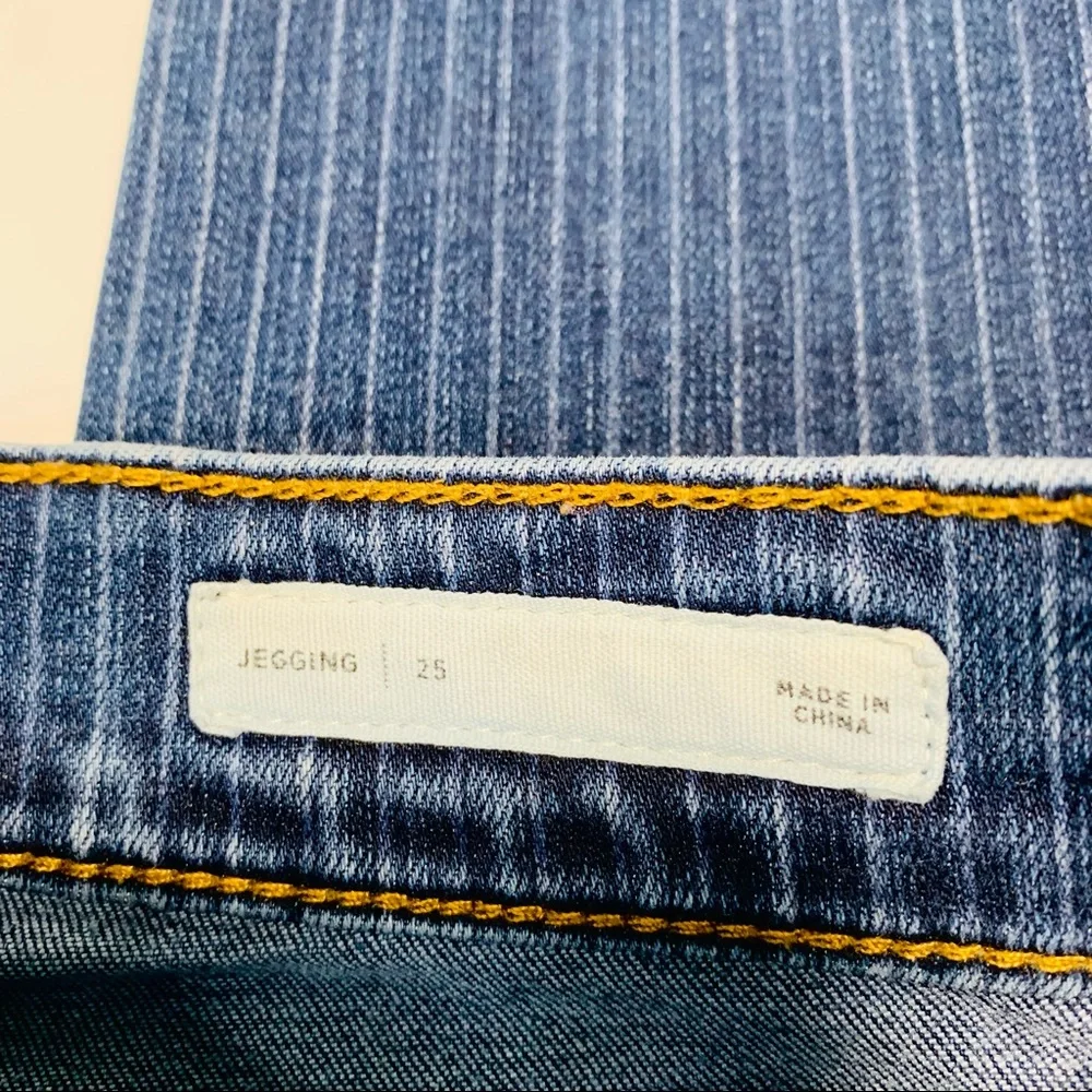 Pacsun jeans jeggings high rise striped dark wash stretchy women size 25 - Picture 5 of 10